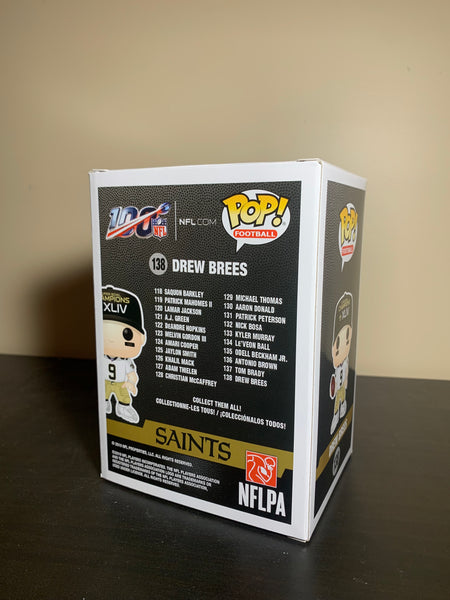 Drew Brees Signed Saints #138 Funko Pop! Vinyl Figure (Beckett COA)